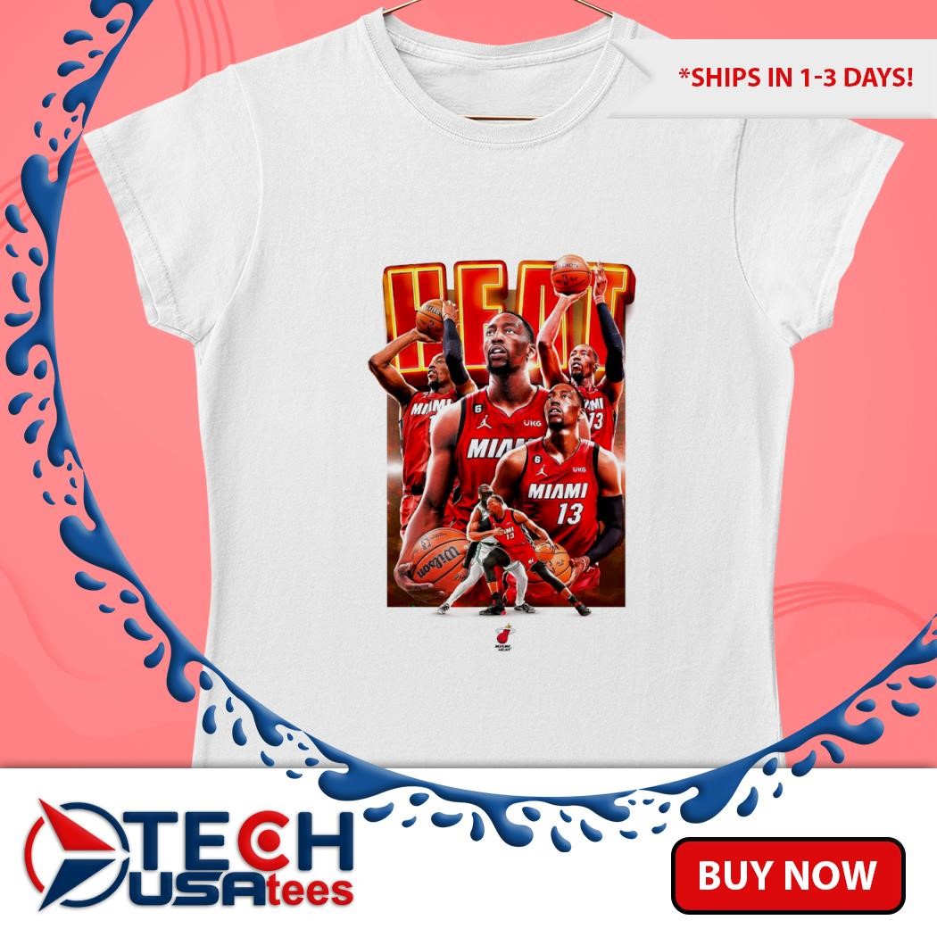Miami Heat Bam Adebayo Block T Shirt Bam Adebayo Number 13 Miami