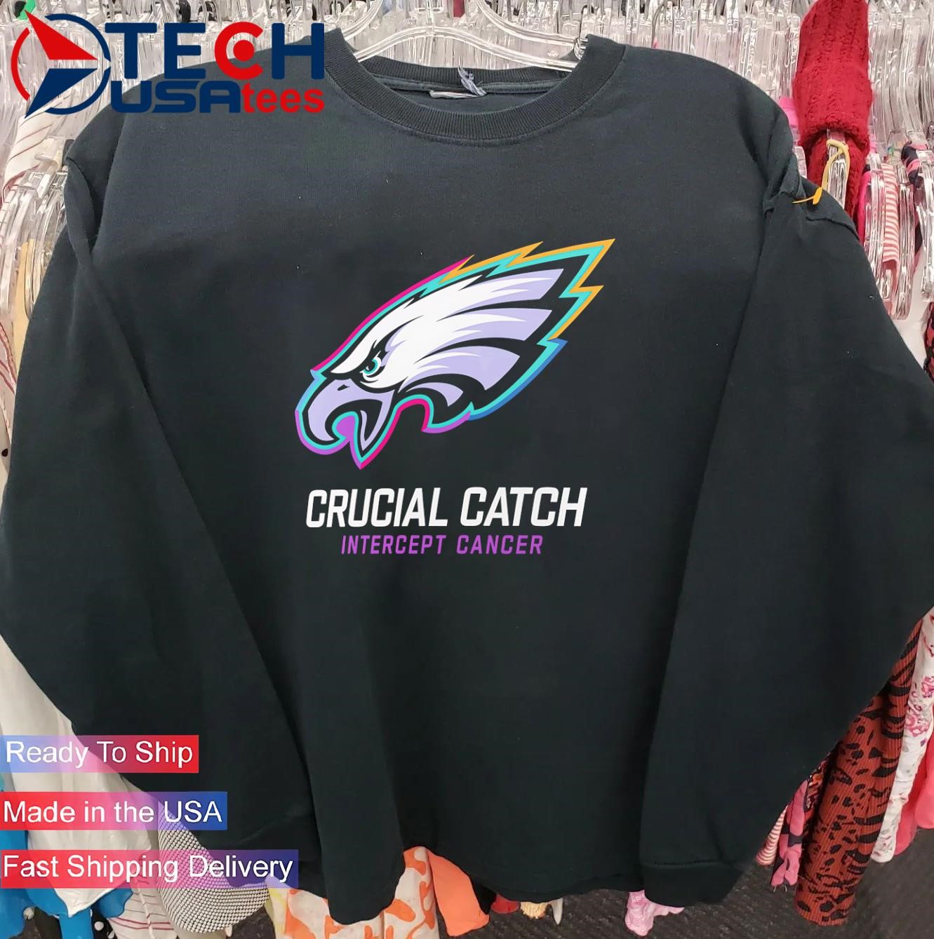 Philadelphia Eagles 2024 NFL crucial catch intercept cancer shirt