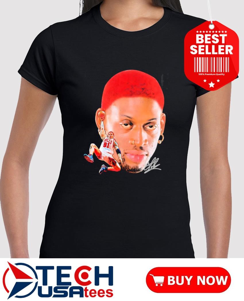CHICAGO BULLS “DENNIS RODMAN” Game Shirt Dennis Rodman Chicago Bulls BLACK Rodman Bling Short Sleeve