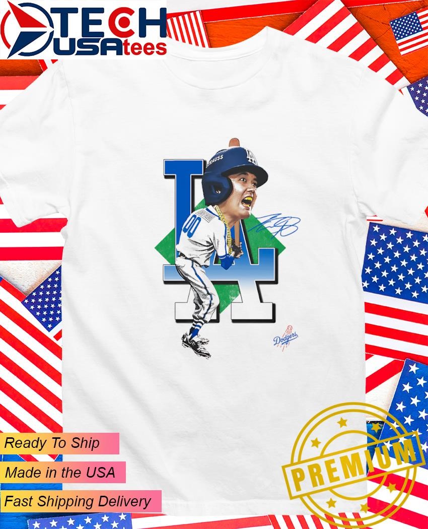 Shohei Ohtani LA Dodgers signature cartoon shirt, hoodie