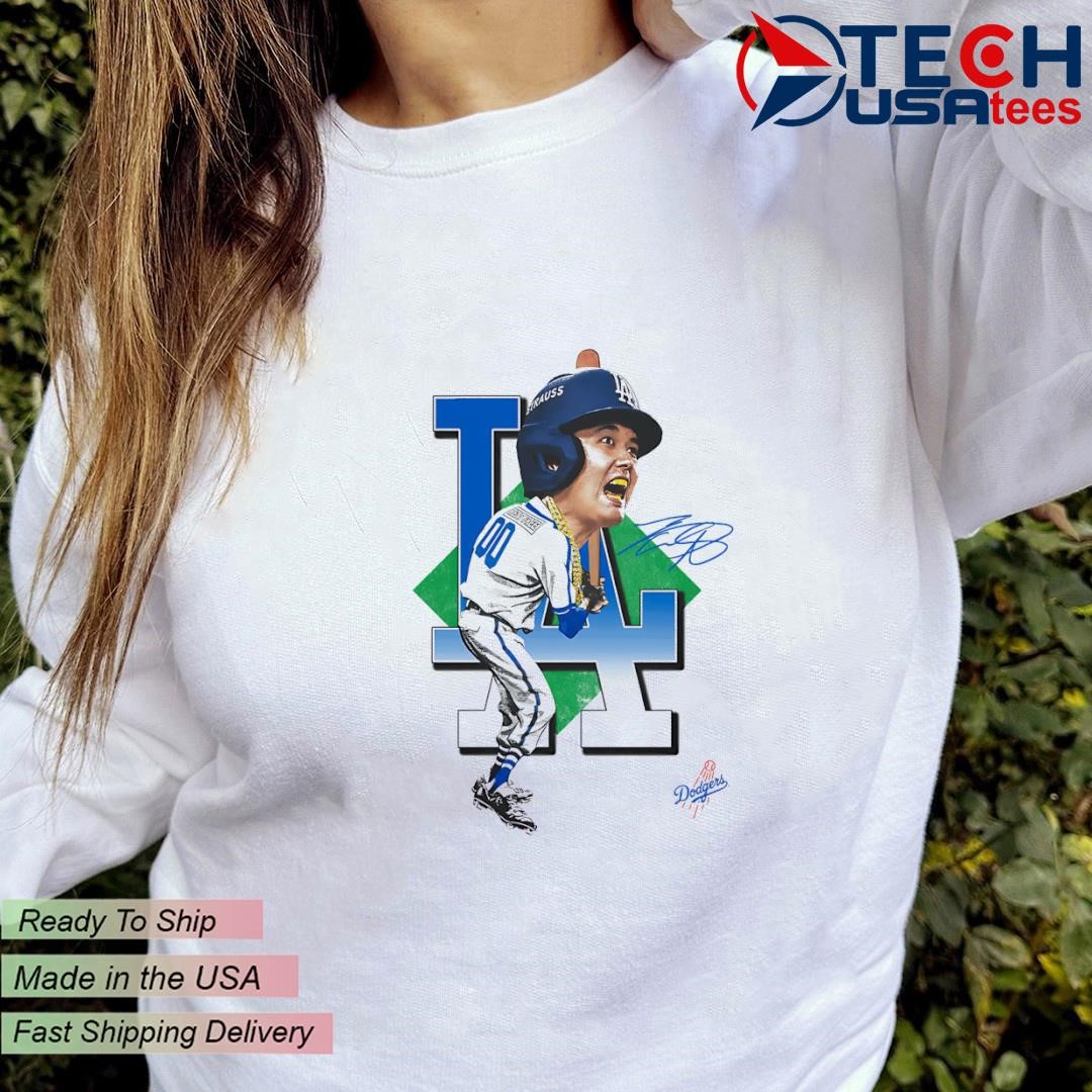 Shohei Ohtani LA Dodgers signature cartoon shirt, hoodie