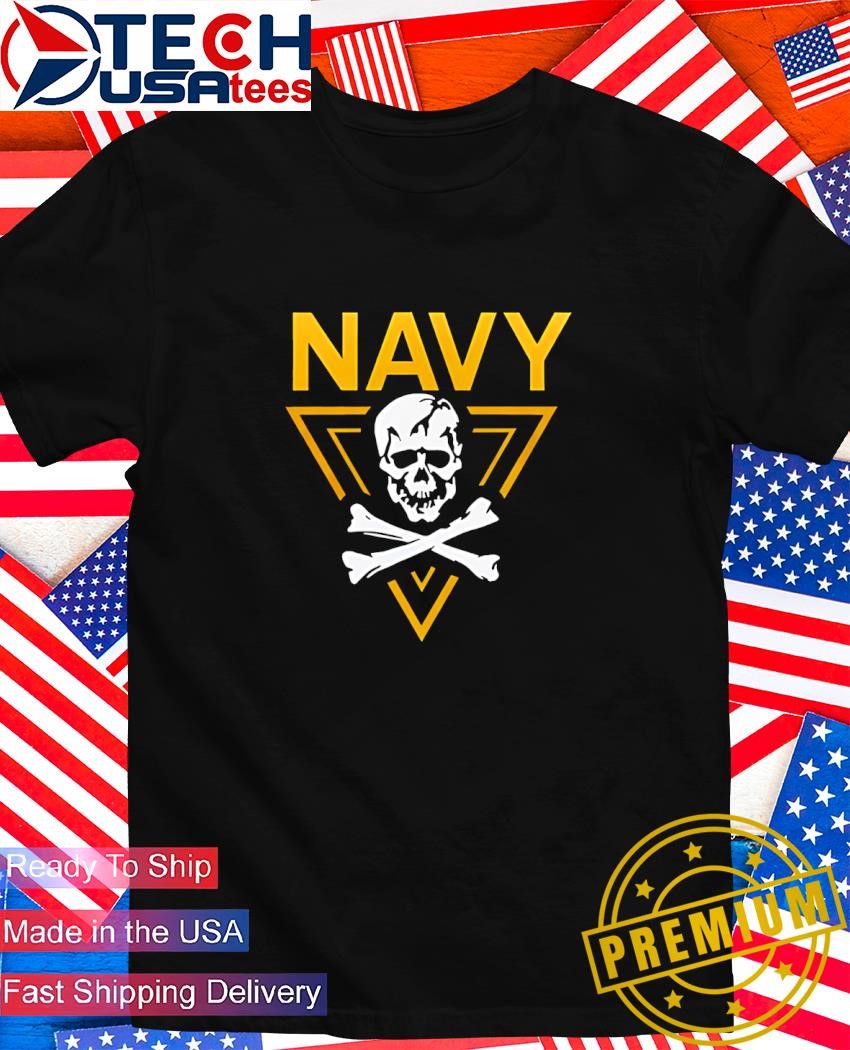 Navy Midshipmen Football skull logo shirt, hoodie, sweater