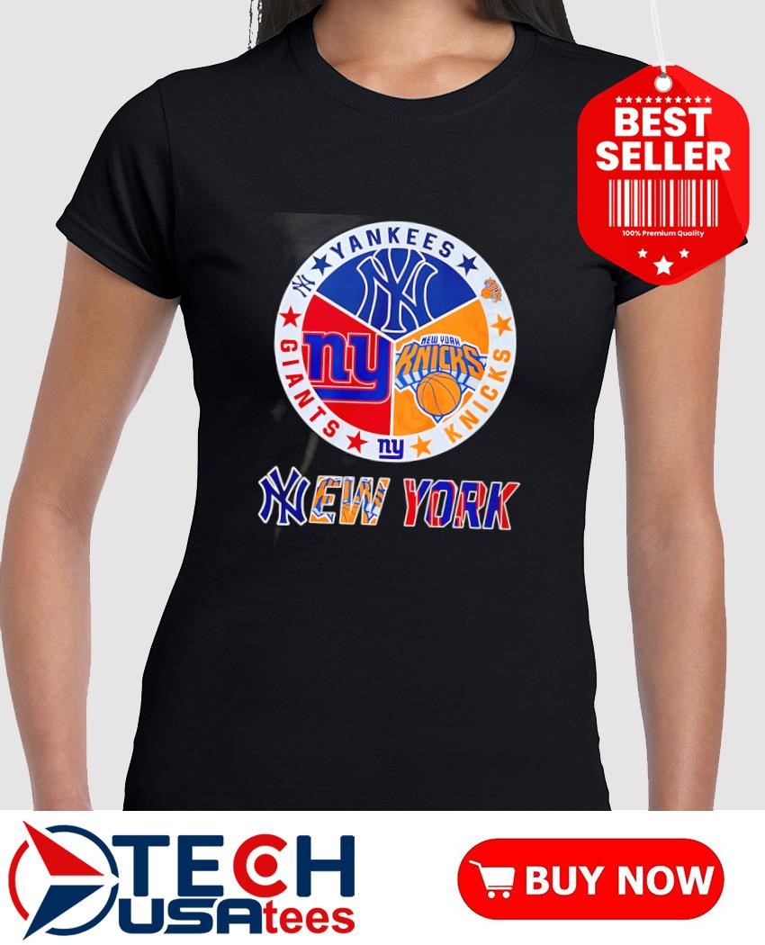 New York City Sports 3 Team Yankees X Giants X Knicks logo