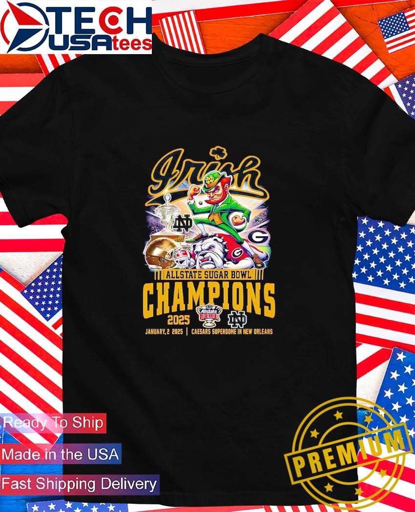 Sugar Bowl Champions Notre Dame Football T Shirts Notre Dame