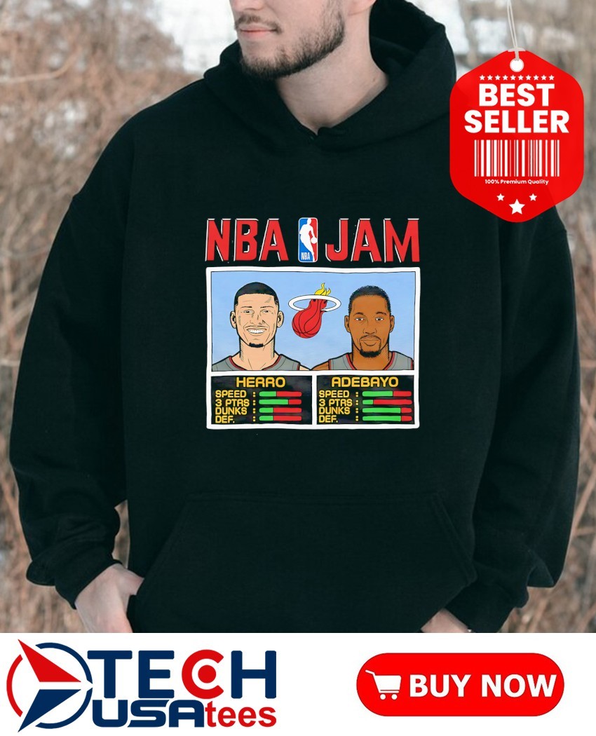 Tyler Herro Bam Adebayo Hoodie NBA Jam Miami Heat Tyler Herro And