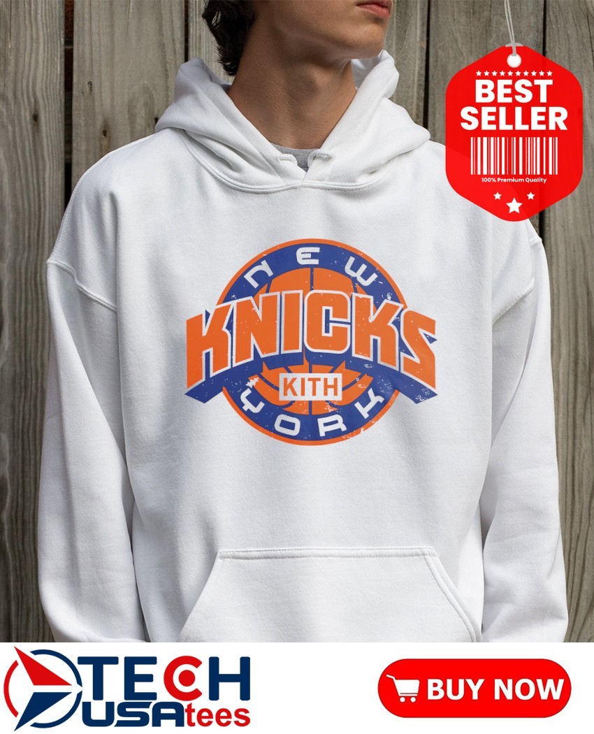 KITH KNICKS 刺繍ロゴ パーカー サイズS ホワイト メンズ