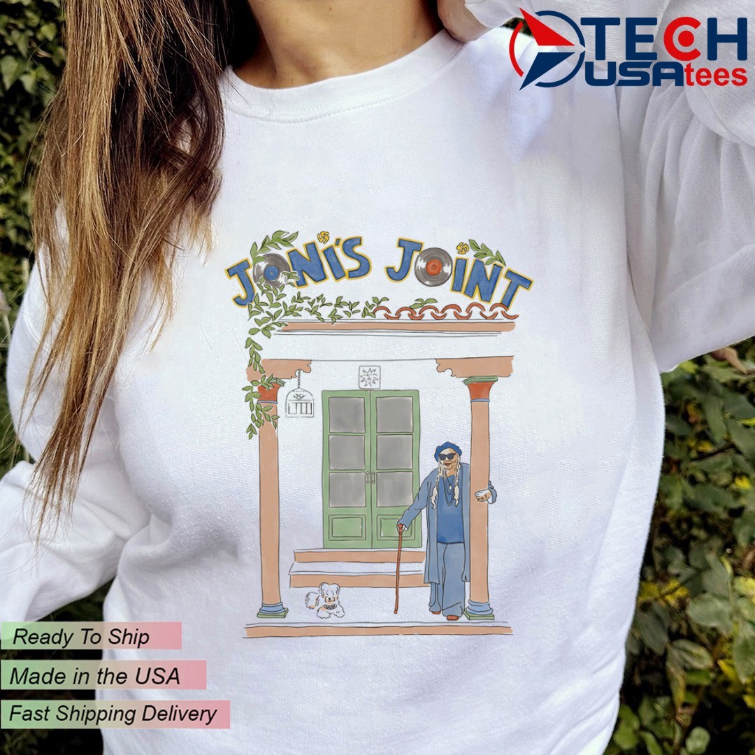 Joni Mitchell Blue Album Logo T-Shirt, Navy | Amazon.com