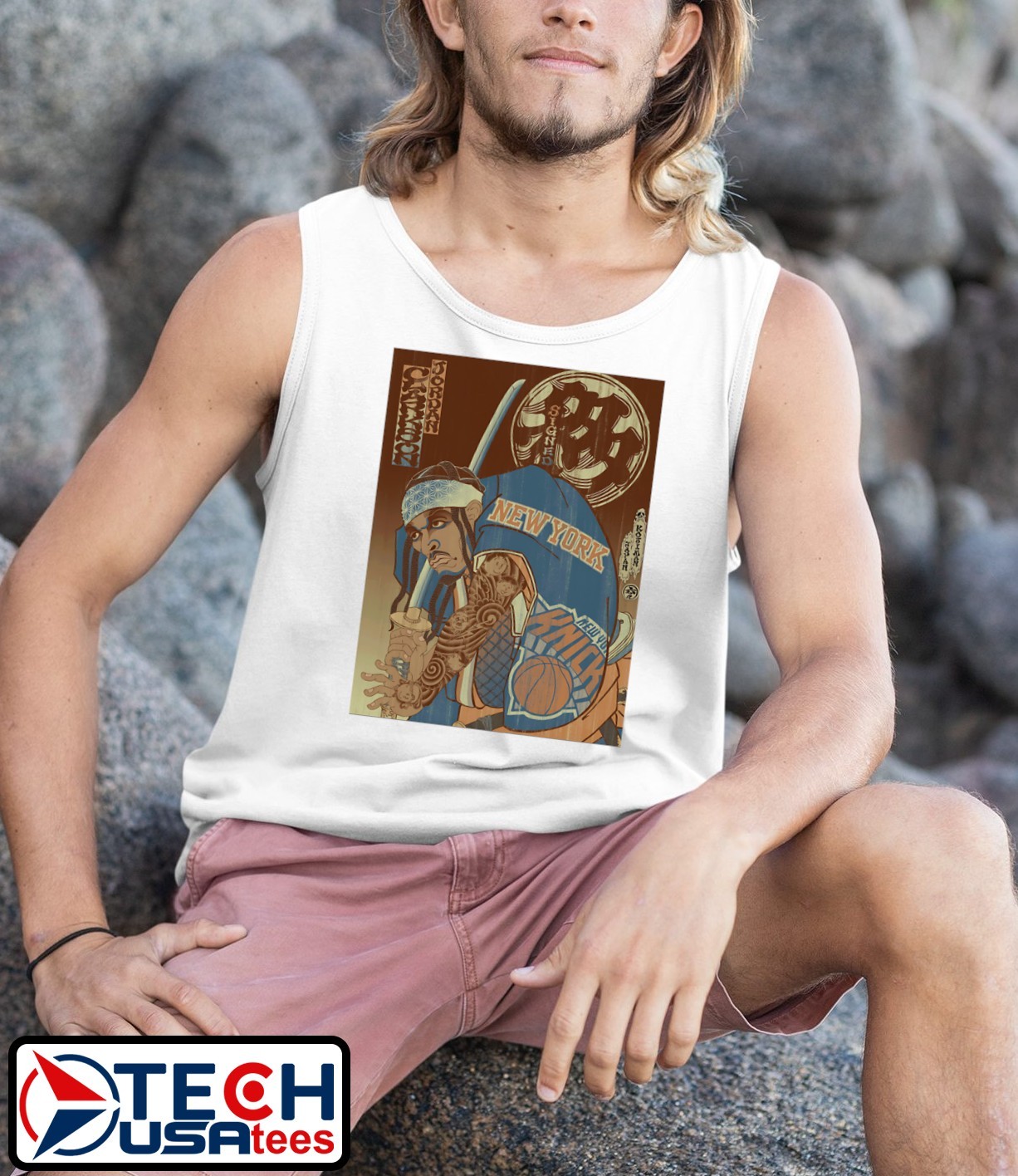 Jordan Clarkson New York Knicks Japanese samurai shirt