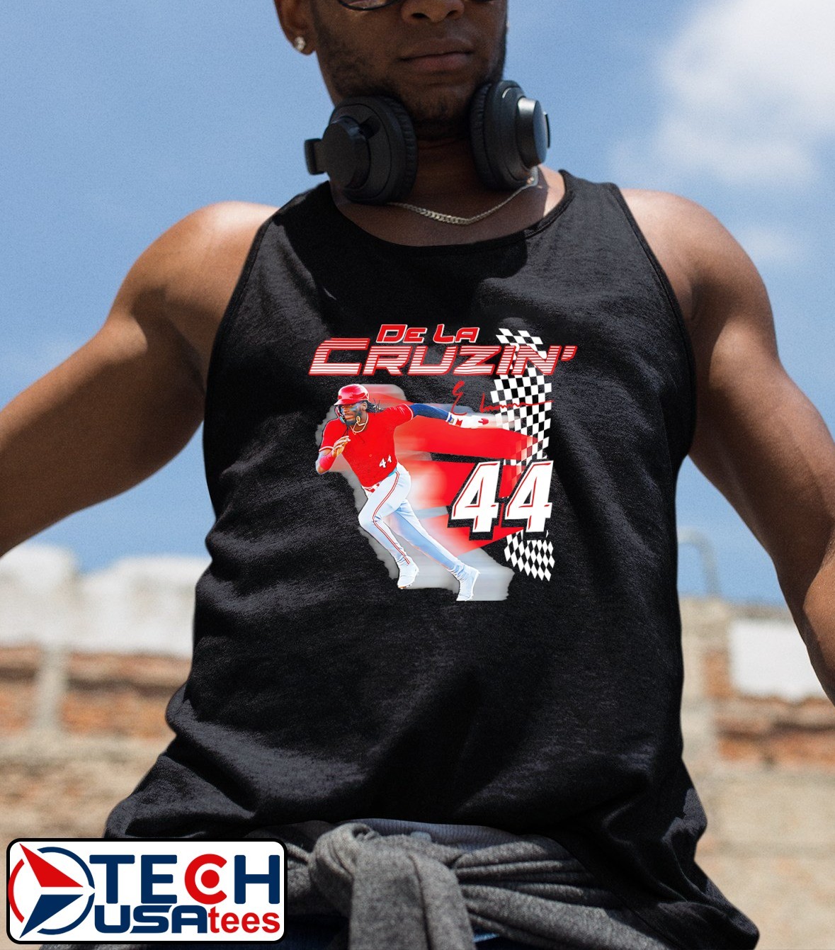 【house on the hill】S/S Tee (Red Check) house on the hill】S/S Tee (Red Check) Cincinnati Reds